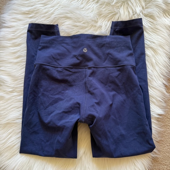 Lululemon Wunder Train High Waisted Leggings 8 Thread Dye Night Sea Black - Picture 4 of 6